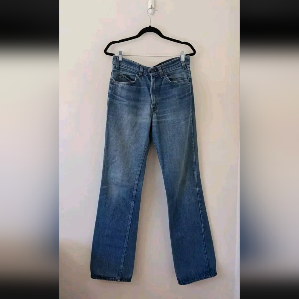 Vintage 1977 Levi's Orange Tab 517-0917 Bootcut Denim 70s Jeans Mens 34 x 36